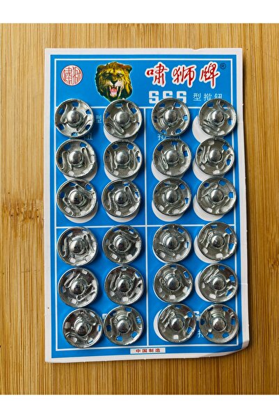 Lorin hobi Metal Snap 1.5 cm 1 Card 24 Units Silver