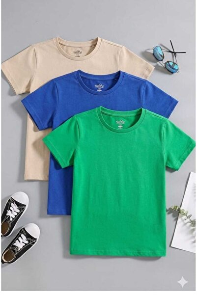 NC Nicee Clothes Summer Children's T-Shirt Shorts Unisex (3-Piece T-Shirt Set)