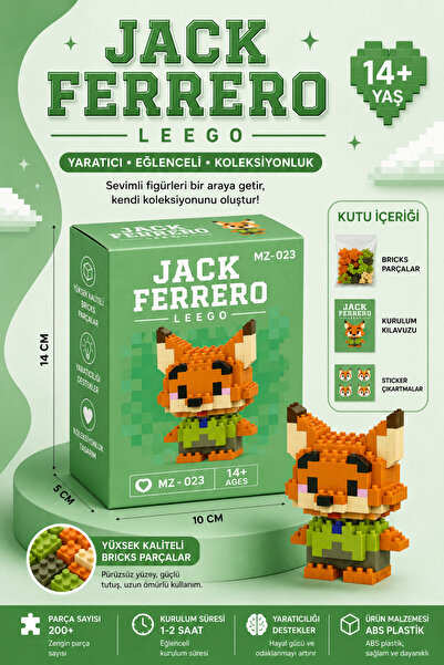 Jack Ferrero Cute Figure Mini Block Building Set – Mini Building Toy Set - Cu...