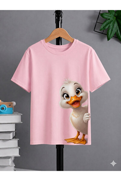 VODEXA Tricou oversize unisex cu imprimeu KITTEN DUCK, 100% bumbac, croială c...
