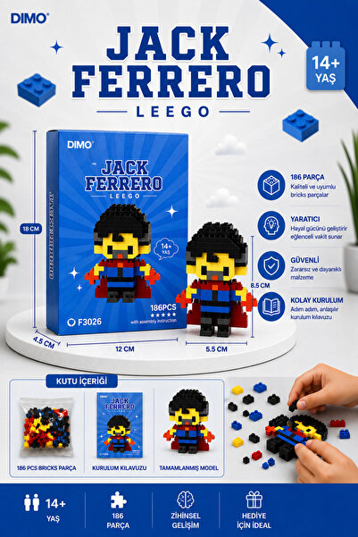 Jack Ferrero Cute Figure Mini Block Building Set – Mini Building Toy Set - Cu...