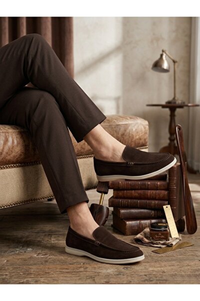 BOA Aba0252 100% Genuine Leather Inside and Out Men's Brown Suede Casual Loaf...