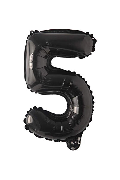 Balonsan 40" Black -5- Age Number Foil Balloon 100 cm