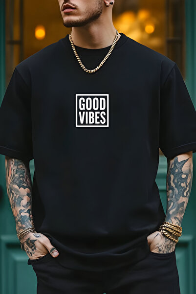 Auryne Jewelry Unisex Good Vibes T-Shirt 100% Organic Cotton Crew Neck Comfor...