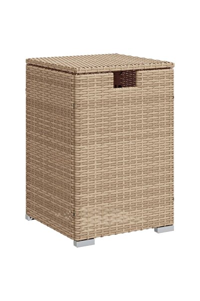 vidaxl Beige propane tank cover mask table 40x40x60 cm polyrattan