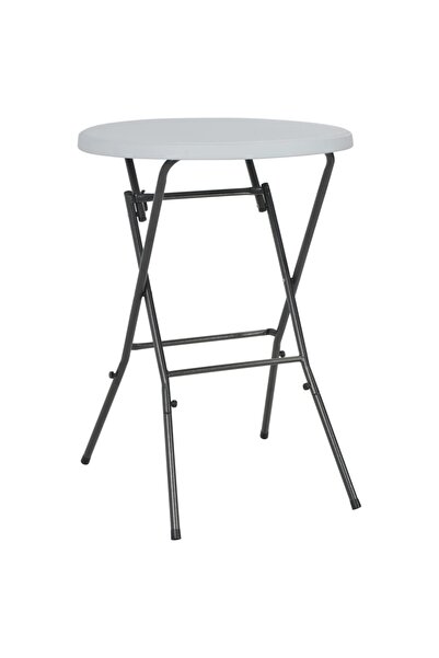 vidaxl Folding bar table, white, 80 x 110 cm, HDPE