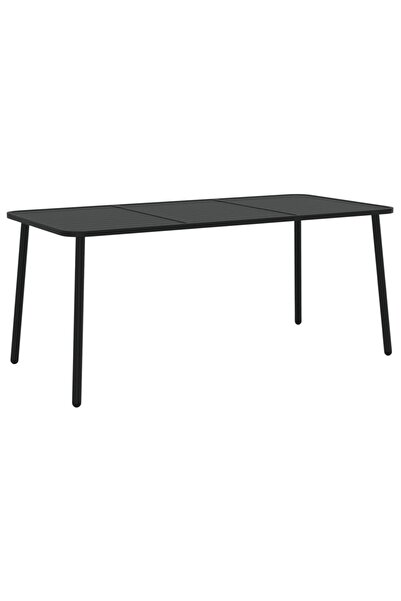 vidaxl Garden table, anthracite, 165x80x71 cm, steel