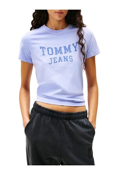 Tommy Hilfiger Γυναικείο T-shirt Μωβ Tommy Jeans DW0DW21966-C5Z