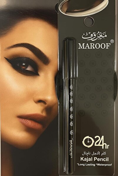 GENEROUS MAROOF Deep Black Kohl Kajal – 24Hr Waterproof Long Lasting Eyeliner Pencil 1.2g | Intense Matte Finish | Smooth Precision Glide | Smudge Resistant Eye Definition