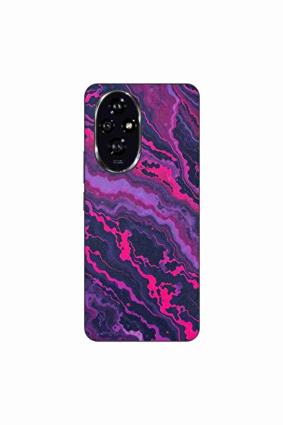 OEM Husa compatibila cu Honor 200 Silicon Gel Tpu Model Midnight Rose Marble
