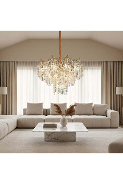 DIGITAL Merchandise Candelabru Cristal VETRA Magno 10xE14, D60 cm, Auriu, Ina...