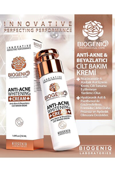 Biogeniq Anti-Akne Temizleyici & Beyazlatıcı Cilt Bakım Kremi