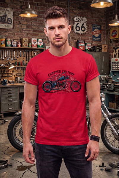 remonz تي شيرت Chopper Culture مصمم خصيصًا للدراجات النارية بتصميم خاص أسود ل...