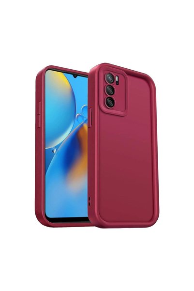 OEM Oppo A16 Case Viera Silicone - Claret Red