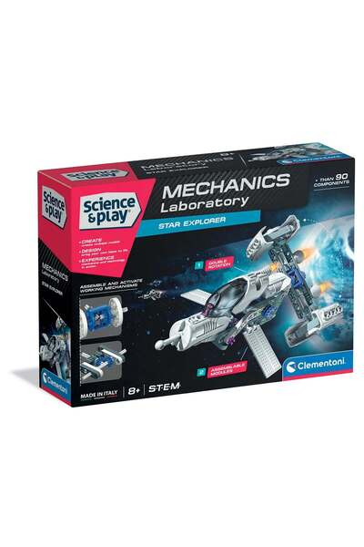 CLEMENTONI Kit de constructie, Clementoni, Science & Play, Nava Spatiala, 90 ...