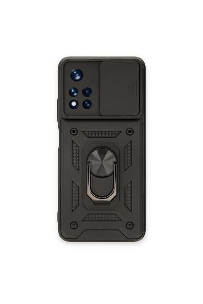 OEM Xiaomi Redmi Note 11t Case with Pars Lens Ring Silicone - Black
