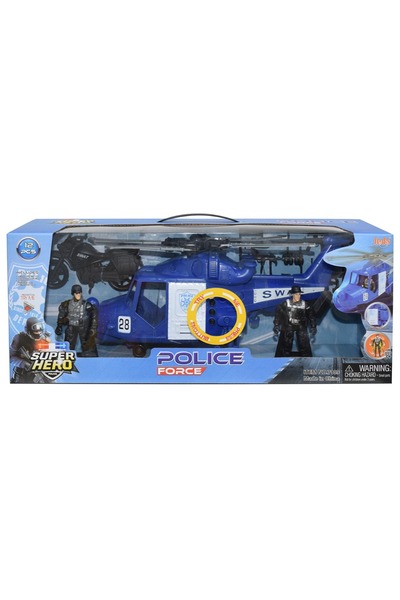 Hero Combat Set elicopter cu sunete, lumini si figurine, Hero Combat, Politie...