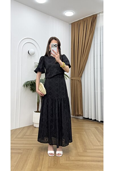 R-Style Embroidered Skirt Blouse Set