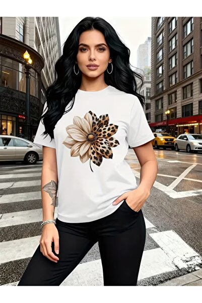 PAVRO Women's Comfortable Fit Tshirt Mixed Print Tshirt