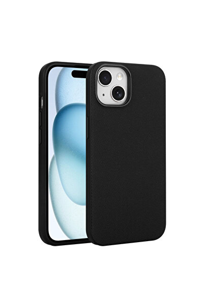 zore iPhone 15 Kılıf M-Safe Şarj Özellikli Kumaş Tasarımlı USGN Miami Sert PC...