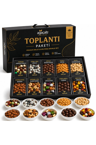 Ağaçaltı Office Meeting Catering Package Dragee and Premium Nuts Box