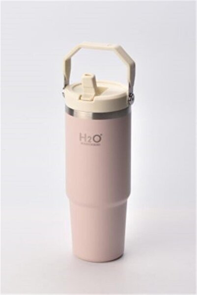 H2O Termos Kupa Bardak Pipetli Paslanmaz Çelik 900 ml | Pembe