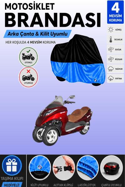Cemku Double Black Top - Blue Bottom, Rear Bag Compatible Yuki Yb250Zkt Optim...