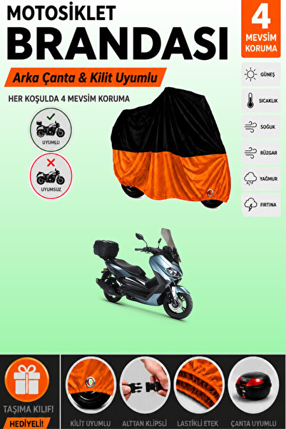 Cemku Double Black Top - Orange Bottom, Rear Bag Compatible Rks Grace 202 Pro...