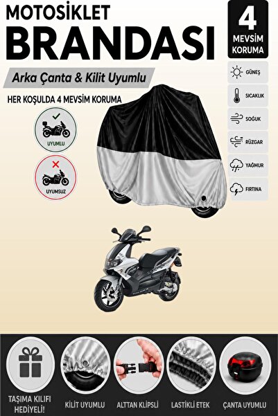 Cemku Double Black Top - Gray Bottom, Backpack-Compatible Gilera Runner 200 S...