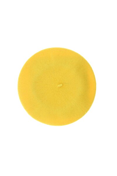 ButicCochet Women's beret, wool, ButicCochet, one size, Yellow - BSC598