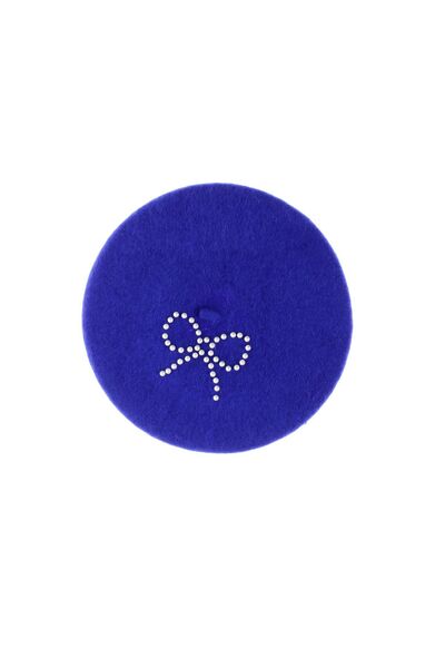 ButicCochet Beretă de damă, lână, Buticcochet, model cu perle, mărime unică, ...