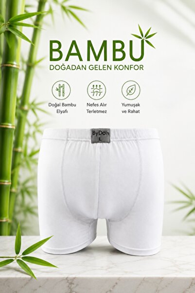 ByDon ERKEK LİCRALI BAMBU BOXER ( İÇTEN LASTİKLİ )