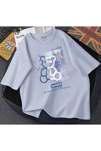 valeriae Tricou cu mânecă scurtă, croială lejeră, premium, cu imprimeu special