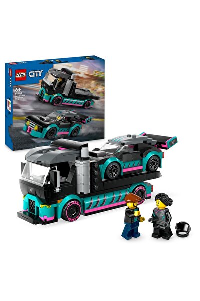 LEGO City 60406 Mașină de curse și camion transportator de mașini, 328 piese