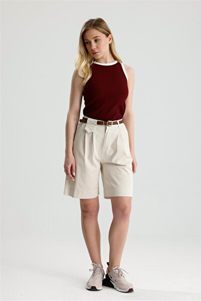 ROSE ARYA Stone Bermuda Shorts