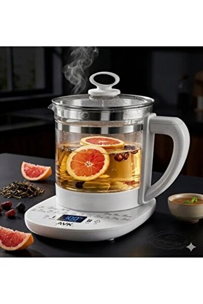 Generic RA80 Ruay multifunctional electric kettle with a white glass design