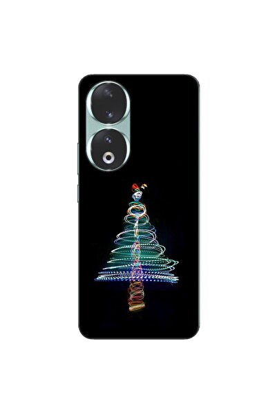 OEM Husa compatibila cu Honor 90 5G Silicon Gel Tpu Model Craciun Brad Neon