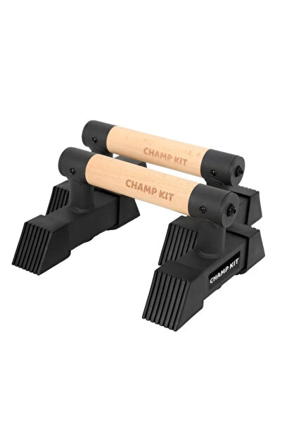 Champ Kit متوازي خشبي للتمارين من بقاعدة مضادة للانزلاق وحموله 200 كجم