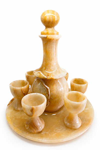 taru pasaj 24X24 cm Handmade Onyx Natural Stone Zamzam Presentation Set with ...