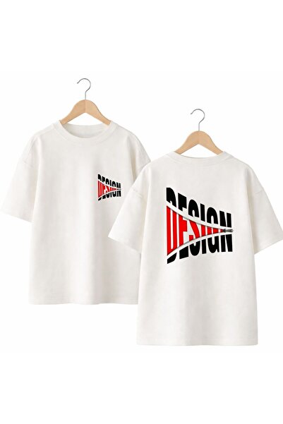 playwear Desion Back and Front Chest Printed 100% Cotton Oversize Loose Regul...