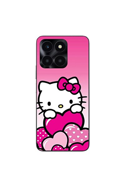 OEM Husa compatibila cu Honor X6a Silicon Gel Tpu Model Hello Kitty Pink Hearts