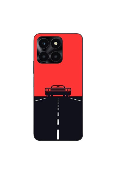 OEM Husa compatibila cu Honor X6a Silicon Gel Tpu Model Red Sky Muscle Car