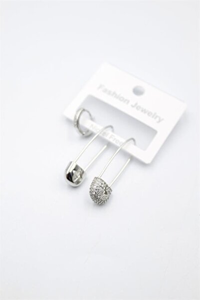 atastore2017 3-Piece Filkette Earrings - Silver
