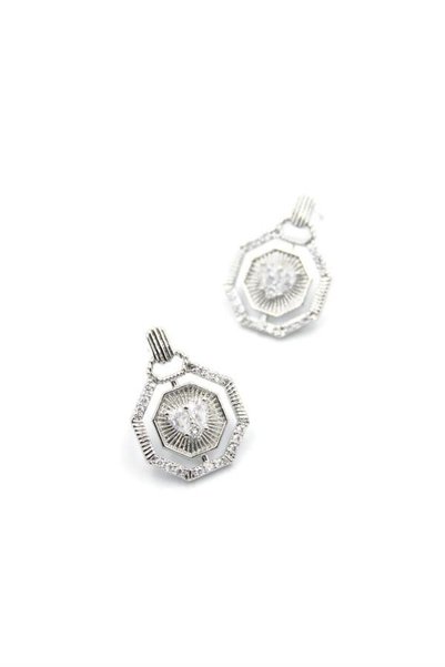 Ethab Ticaret Glb-stl41414 stone earrings - silver