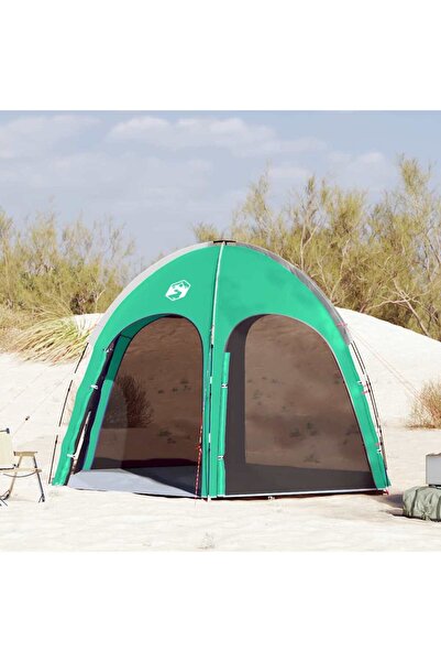 vidaxl Cort de piscina cu acoperis Verde Marii 366 x 305 x 231 cm
