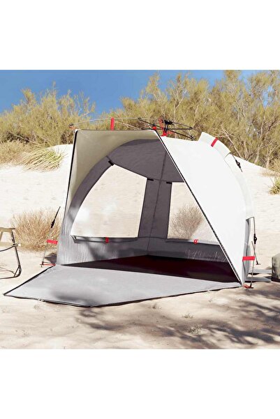 vidaxl Cort camping 2 persoane gri impermeabil setare rapida