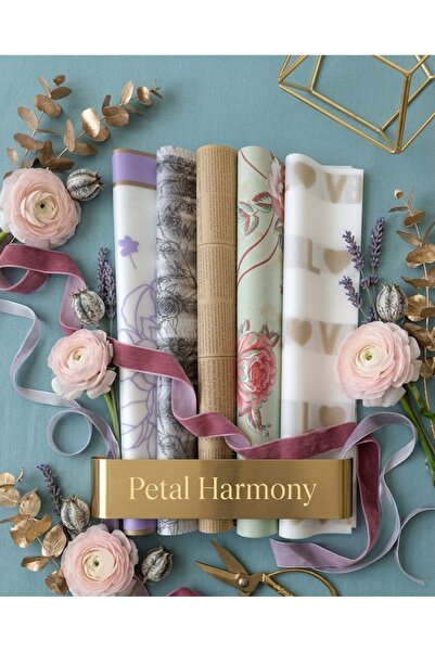 hobidaşım Petal Harmony Çiçek Ambalaj Kağıdı Ve Hediye Paketleme Kağıdı (Her ...