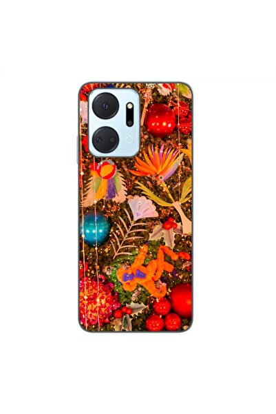 OEM Husa compatibila cu Honor X7a Silicon Gel Tpu Model Craciun Decor Brad Vi...