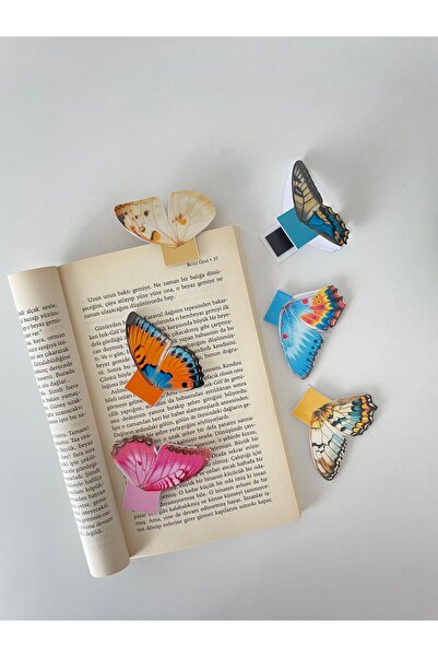tinystoriestr علامة كتاب مغناطيسية - بتصميم الفراشة - 2 6 قطع - علامة صفحات م...