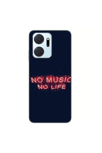 OEM Θήκη συμβατή με Honor X7a Σιλικόνης Gel TPU Μοντέλο No Music No Life